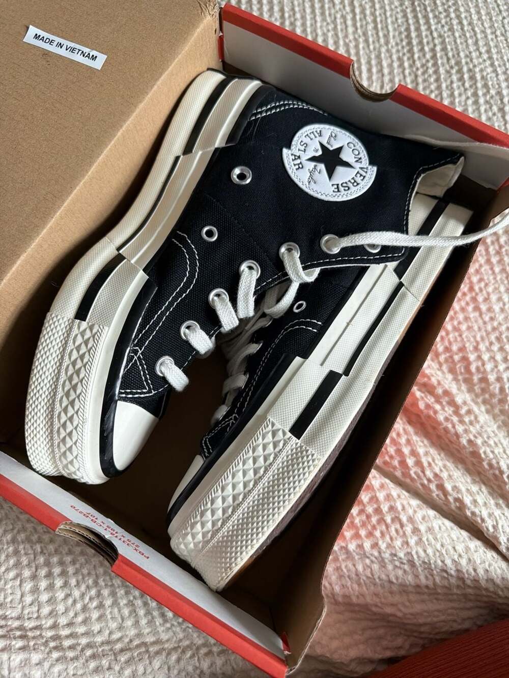 Converse Chuck 70 Plus High Top Platform Sneakers - Black/Egret/Black